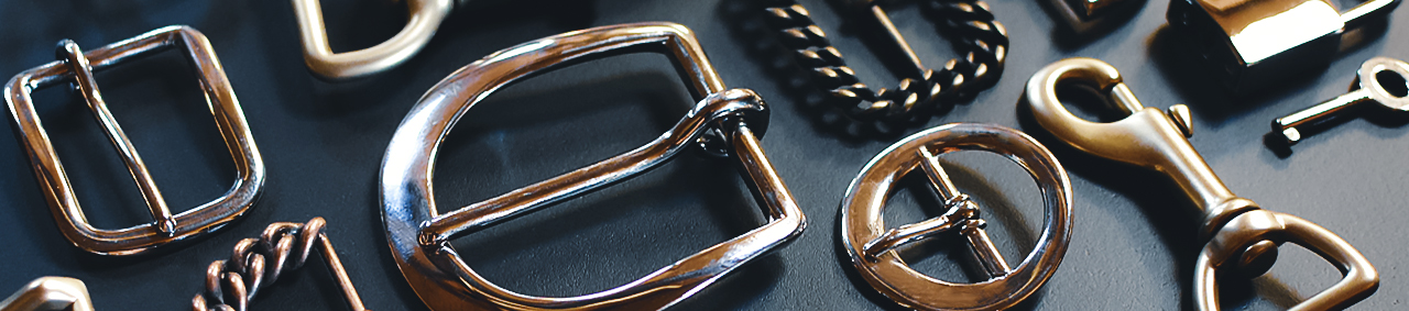 Bouclerie - Boucle ceinture mousqueton anneaux - Travail du cuir - Cuir en Stock 
